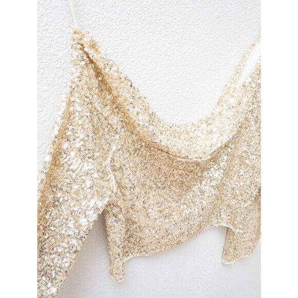 Zara Sequin Top Golden Limited Edition - Picture 5 of 6